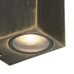 Moderne wandlamp antiek goud 2-lichts IP44 - Baleno