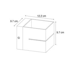 Moderne wandlamp beige G9 vierkant - Transfer