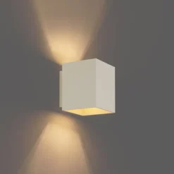 Moderne wandlamp beige G9 vierkant - Sola