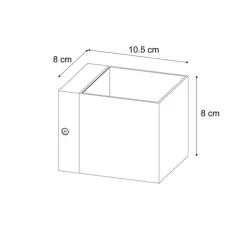 Moderne wandlamp beige G9 vierkant - Transfer