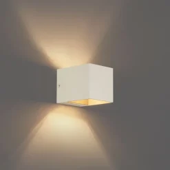 Moderne wandlamp beige G9 vierkant - Transfer