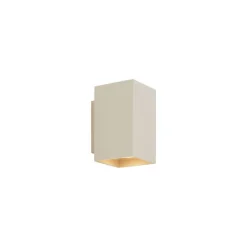 Moderne wandlamp beige GU10 50mm vierkant 2-lichts - Sandy