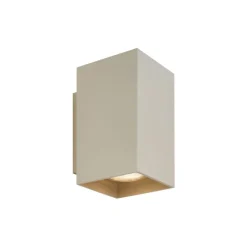 Moderne wandlamp beige GU10 50mm vierkant 2-lichts - Sandy