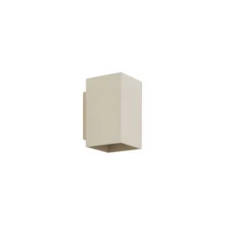 Moderne wandlamp beige GU10 50mm vierkant 2-lichts - Sandy