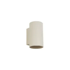 Moderne wandlamp beige GU10 50mm rond 2-lichts - Sandy