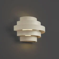 Moderne wandlamp beige incl. LED 3-staps dimbaar - Lines