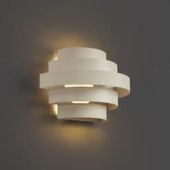 Moderne wandlamp beige incl. LED 3-staps dimbaar - Lines