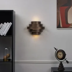 Moderne wandlamp brons incl. LED 3-staps dimbaar - Lines