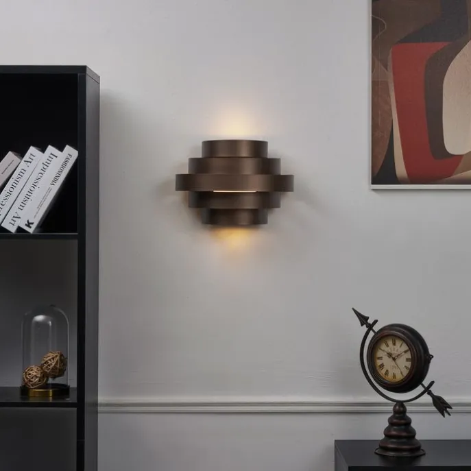 Moderne wandlamp brons incl. LED 3-staps dimbaar - Lines