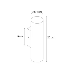 Moderne wandlamp brons 2-lichts - Jeana