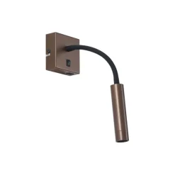 Moderne wandlamp brons met USB-C - Gosna