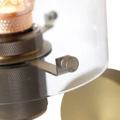 Moderne wandlamp brons met glas - Dome