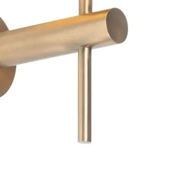 Moderne wandlamp brons met witte kap - Pluk