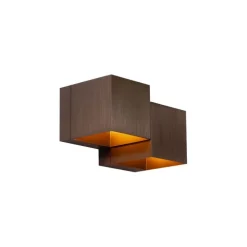 Moderne wandlamp donker brons 2-lichts - Transfer Double