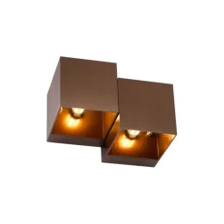 Moderne wandlamp donker brons 2-lichts - Transfer Double