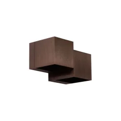 Moderne wandlamp donker brons 2-lichts - Transfer Double