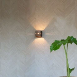 Moderne wandlamp donkerbrons - Transfer Groove