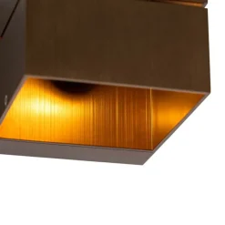 Moderne wandlamp donkerbrons - Transfer Groove