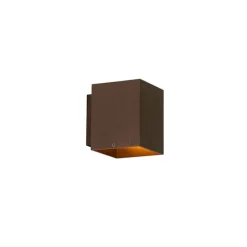 Moderne wandlamp donkerbrons vierkant - Sola