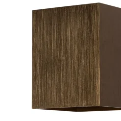 Moderne wandlamp donkerbrons vierkant - Sola