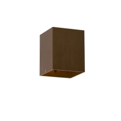 Moderne wandlamp donkerbrons vierkant - Sola