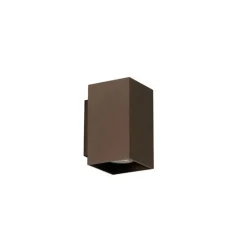 Moderne wandlamp donkerbrons vierkant 2-lichts - Sandy