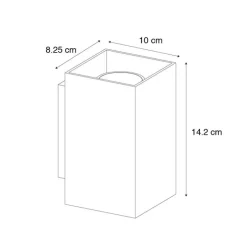Moderne wandlamp donkerbrons vierkant 2-lichts - Sandy