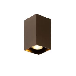 Moderne wandlamp donkerbrons vierkant 2-lichts - Sandy