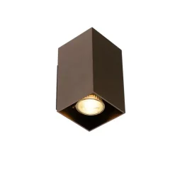 Moderne wandlamp donkerbrons vierkant 2-lichts - Sandy