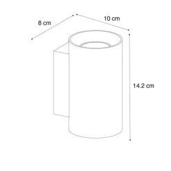 Moderne wandlamp donkerbrons rond 2-lichts - Sandy