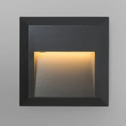 Moderne wandlamp donkergrijs vierkant incl. LED - Gem