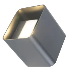 Moderne wandlamp donkergrijs incl. LED IP54 vierkant - Evi