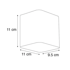 Moderne wandlamp donkergrijs incl. LED IP54 vierkant - Evi