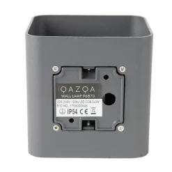 Moderne wandlamp donkergrijs incl. LED IP54 vierkant - Evi