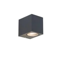 Moderne wandlamp donkergrijs IP44 - Baleno