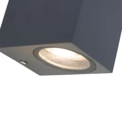 Moderne wandlamp donkergrijs IP44 - Baleno