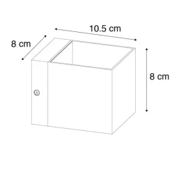 Moderne wandlamp donkergrijs - Transfer