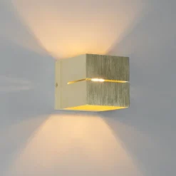 Moderne wandlamp goud 9,7 cm - Transfer Groove