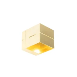 Moderne wandlamp goud 9,7 cm - Transfer Groove