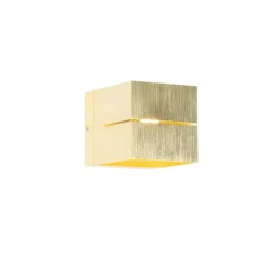 Moderne wandlamp goud 9,7 cm - Transfer Groove
