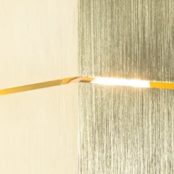 Moderne wandlamp goud 9,7 cm - Transfer Groove