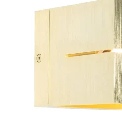 Moderne wandlamp goud 9,7 cm - Transfer Groove