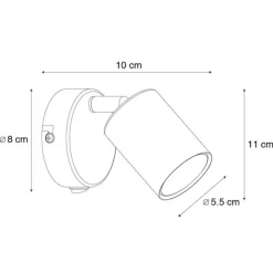 Moderne wandlamp goud incl. GU10 - Mark