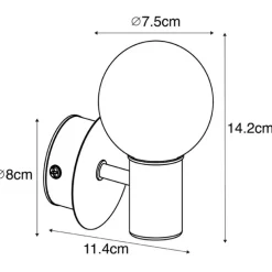 Moderne wandlamp goud IP44 - Cederic Up
