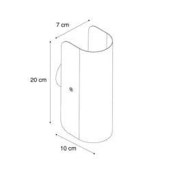 Moderne wandlamp goud 2-lichts - Gotthard