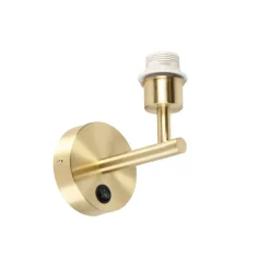 Moderne wandlamp goud 1-lichts met schakelaar - Combi