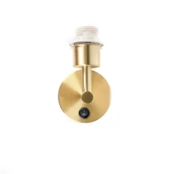Moderne wandlamp goud 1-lichts met schakelaar - Combi