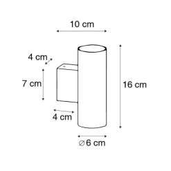 Moderne wandlamp goud 2-lichts - Duo Loko