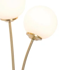 Moderne wandlamp goud met opaal glas 2-lichts- Athens