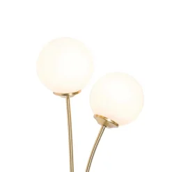 Moderne wandlamp goud met opaal glas 2-lichts- Athens